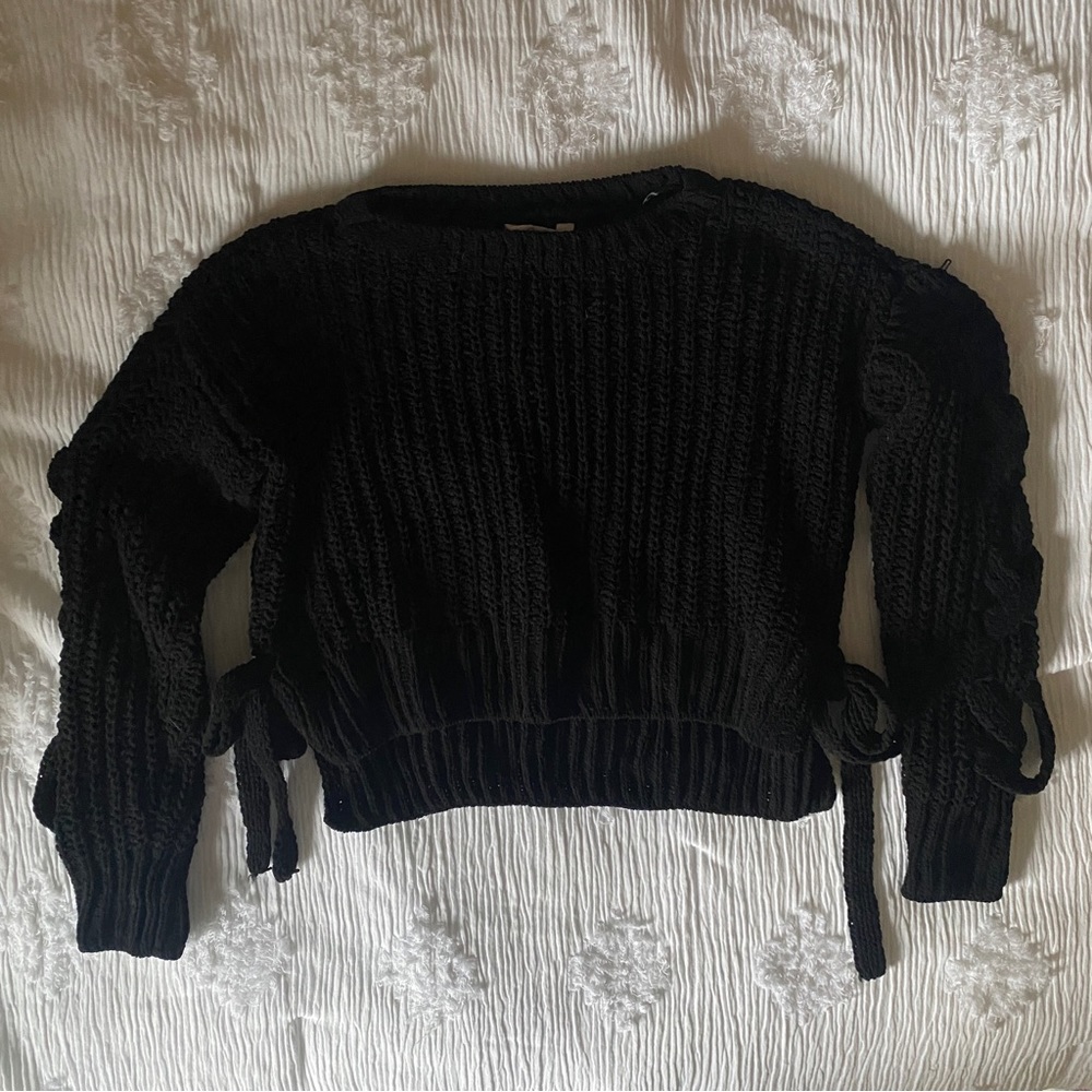 Knit Cropped Sweater (XS) - Candie’s - Coquette Core!
